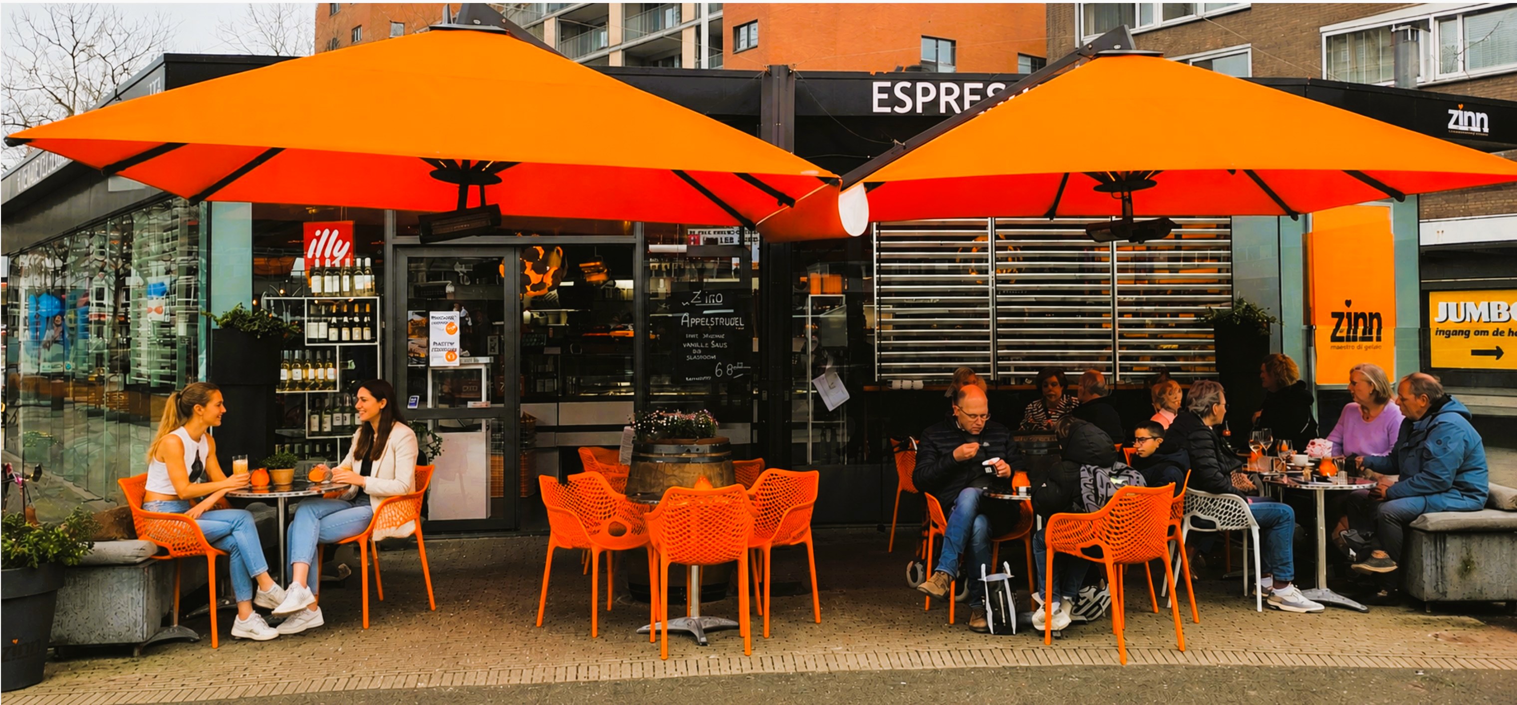 Terras van Zinn Voorburg aan de Julianabaan